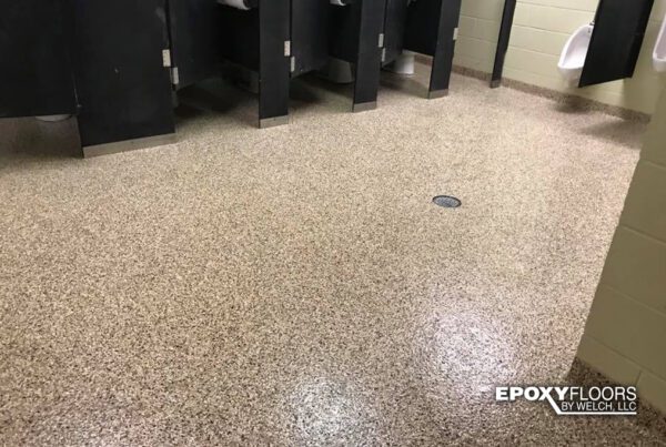 Outback Epoxy Flake Commercial Restroom floor